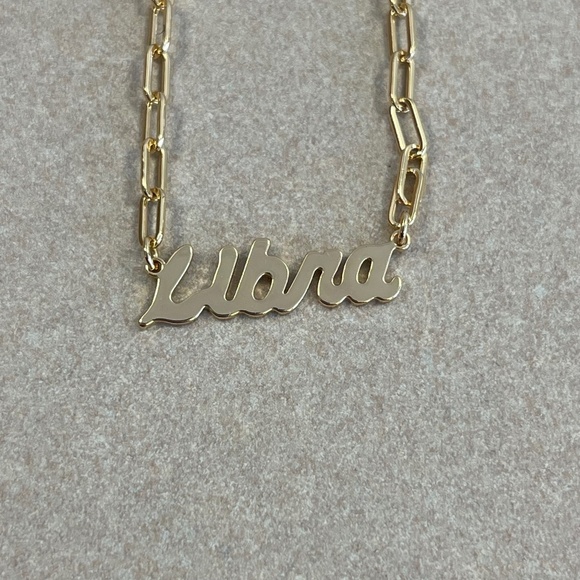 Serafina Gold Plated Libra Necklace - NWT - Picture 1 of 5